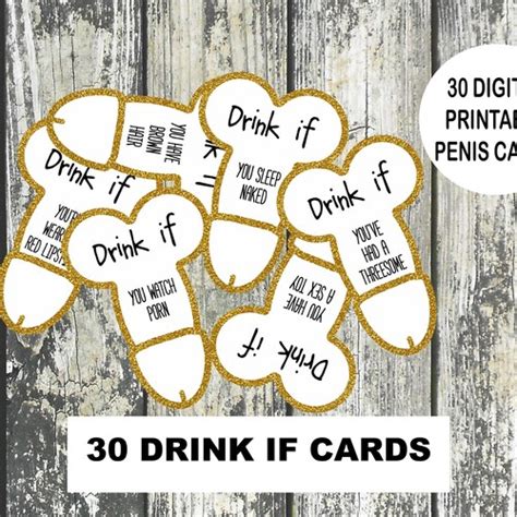 Bachelorette Drinking Game Dirty Drink If Game Girls Night Etsy