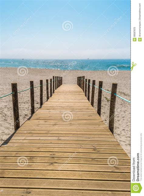 Wooden Walkway Over The Sand Dunes To The Beach Beach Pathway I Stock
