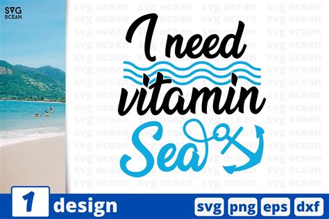 I Need Vitamin Sea Svg Bundle Sea Quote Cricut Ocean Cut 687122