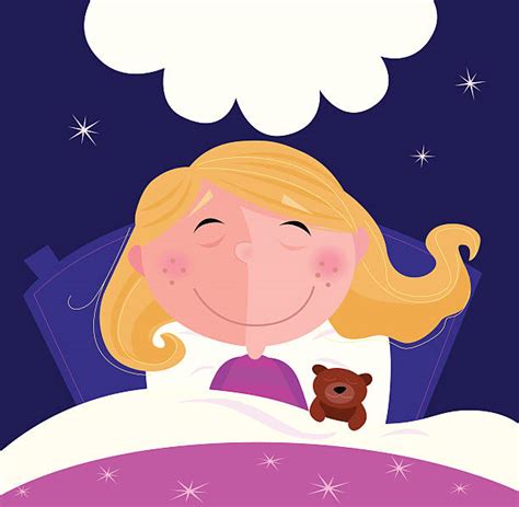 Blond Woman Sleeping In Bed Illustrations Royalty Free Vector Graphics