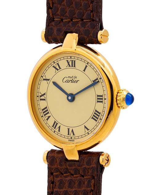 Cartier Womens Vendome Tank Vermeil Watch Circa 1990s For Sale At 1stdibs