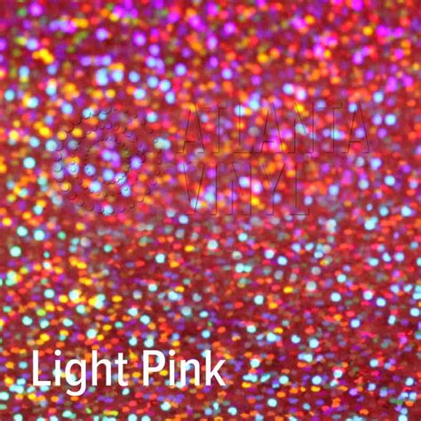 Light Pink Siser Holographic Heat Transfer Vinyl Htv Bulk Rolls