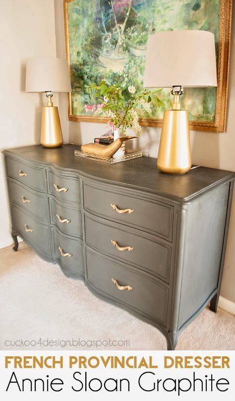 • could easily be painted for a absolutely love it! French Provincial Annie Sloan Graphite Dresser | Furniture ...