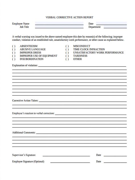 Corrective Action Form Template Free Download Hq Template Documents