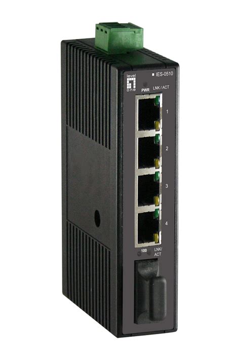 Ies 0510 5 Port Fast Ethernet Industrial Switch Din Rail 1 X Sc Multi