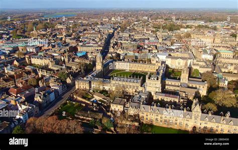 City Of Oxford From Above Amazing Aerial View Stock Photo Alamy