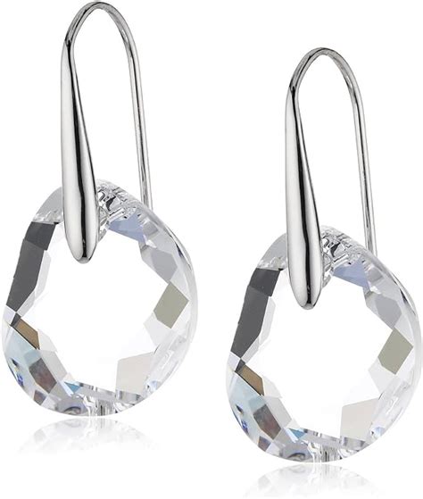 Amazon Com Swarovski Galet Clear Crystal Pierced Earrings Swarovski
