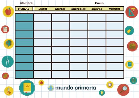 Más de 100 plantillas de horarios para el curso escolar 2021 2022 para