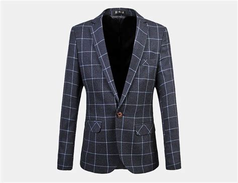 Casual Slim Fit Plaid Mens Blazer Mens Dress Blazers Blazers For Men