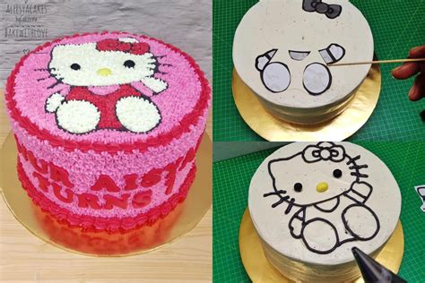 Tema de hello kitty para iphone. Step By Step Lukis Hello Kitty Atas Kek, Bolehlah Buat ...