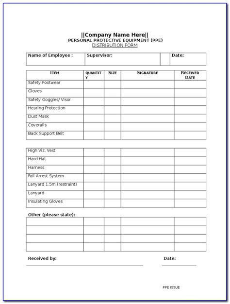 Daily Equipment Inspection Checklist Template Word