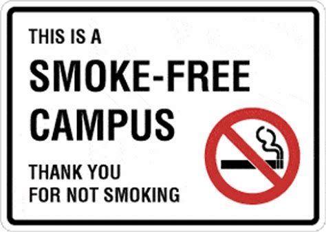 Smoke Free Campus Sign