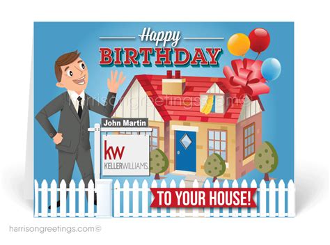 Happy Birthday To Your House Anniversary Cards For Realtors House
