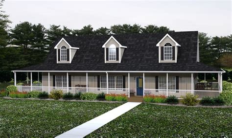 Image Of Modular Home With Wrap Around Porch Large Modular Homes