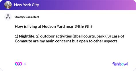 How Is Living At Hudson Yard Near 34th9th 1 N Fishbowl