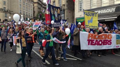 Teachers Strike Rally Held In Bristol Bbc News