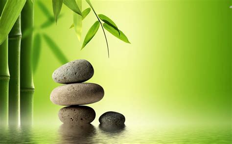 Bamboo And Zen Stones Wallpaper 3d And Abstract Wallpaper Better