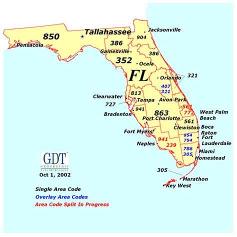 Florida Phone Area Code Map All In One Photos