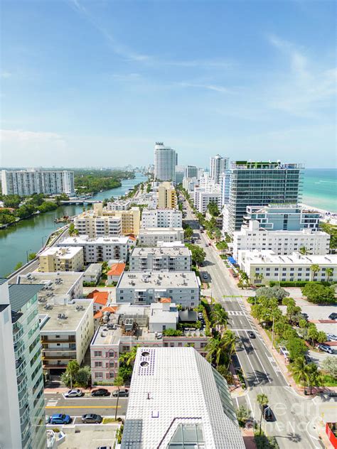 Vertical Aerial Photo Miami Beach Collins Avenue Photograph By Felix
