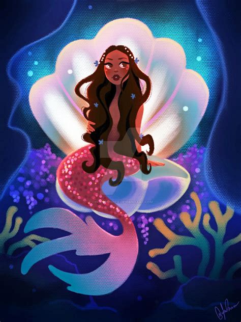 Mermaid In Clamshell Throne By Dylanbonner On Deviantart