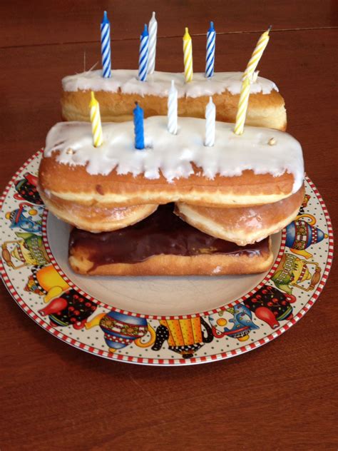 Here are a few recipes to consider. Tower of donuts instead of a birthday cake (With images) | Birthday candles, Birthday cake, Birthday
