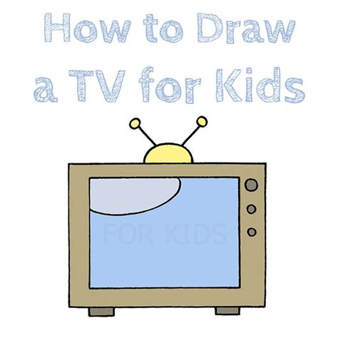 How To Draw A Tv For Kids In 2021 Elementary Drawing Drawings Draw