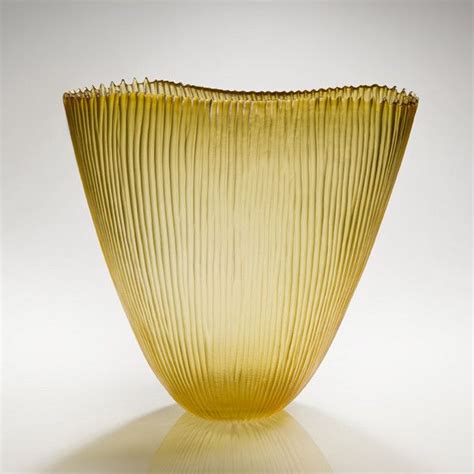 Fin Bowl In Gold By Laura Birdsall Bowl Contemporary Glass Design Art Glass Bowl