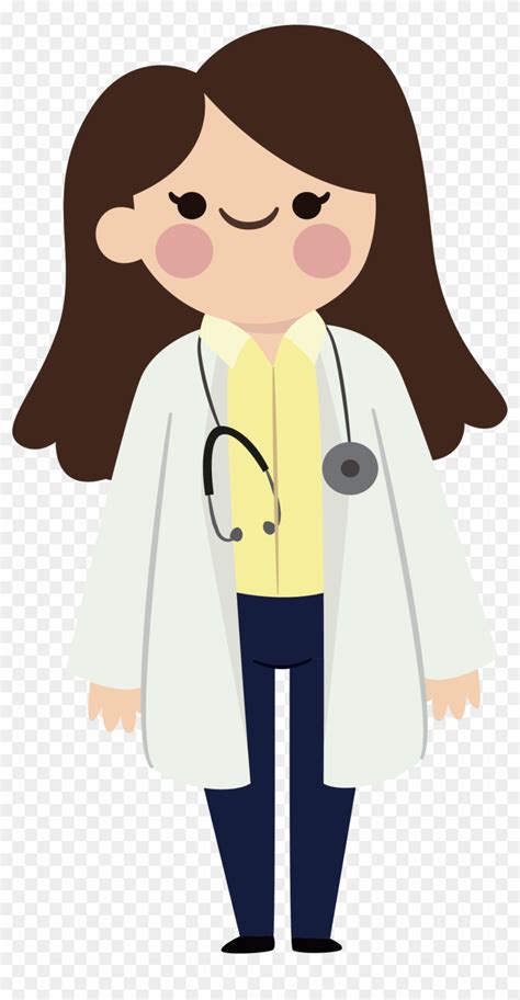 Physician Clip Art Cute Girl Doctor Cartoon Free Transparent Png