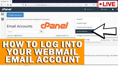 🔴live How To Log Into Your Webmail Email Account Youtube