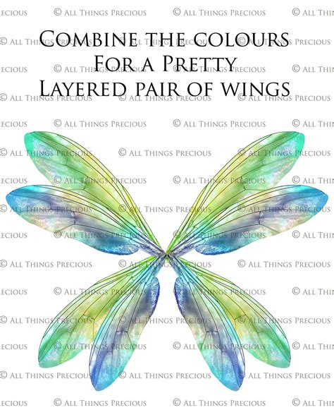 Printable Fairy Wings Set 26 Print Pattern Template Etsy
