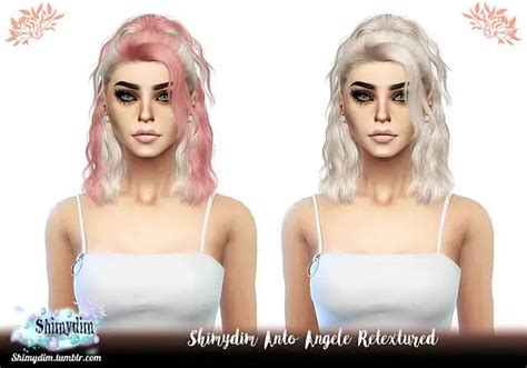 Anto`s Angèle Hair Retexture Shimydim Sims 4 Hairs