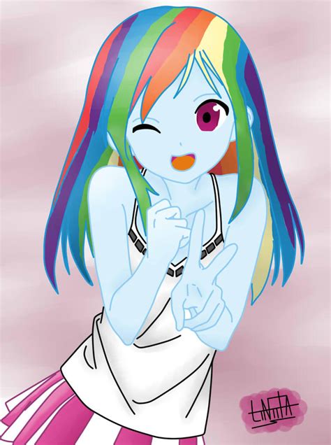 Rainbow Dash Anime By Liniitadash23 On Deviantart