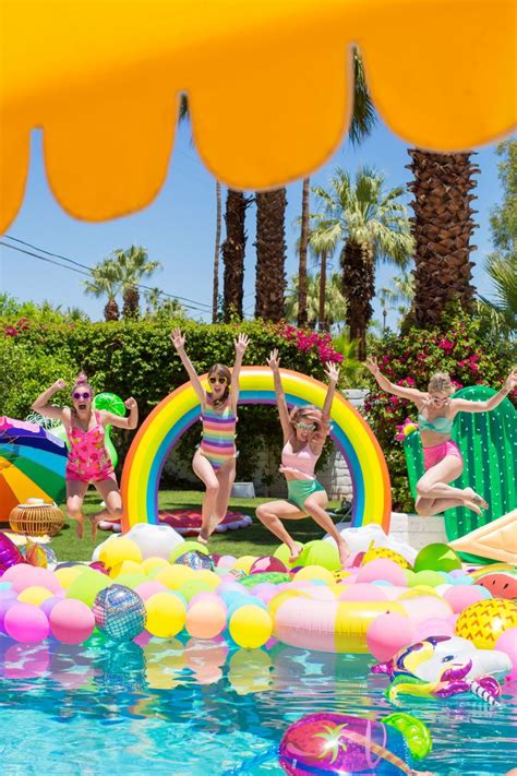 How To Throw An Epic Pool Birthday Party Pool Party Decorations Pool Birthday Party Pool