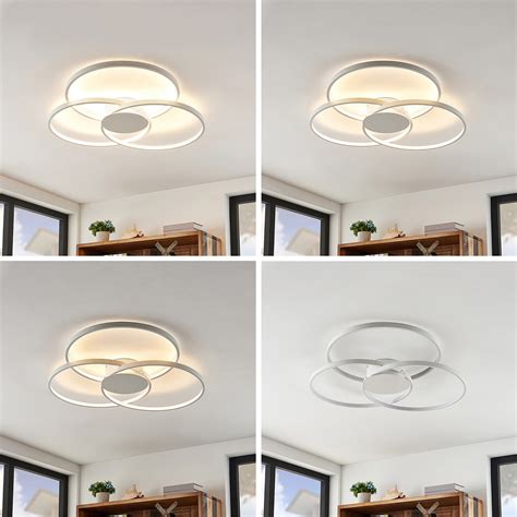 Lindby Riley Led Ceiling Light Dimmable White Uk