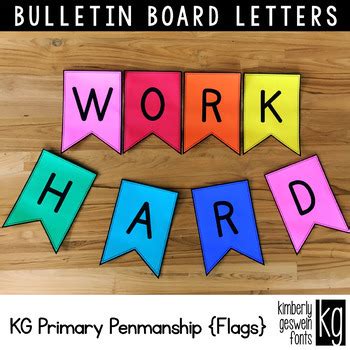 Maybe you would like to learn more about one of these? Bulletin Board Letters: KG Primary Penmanship Flags ~ Easy ...
