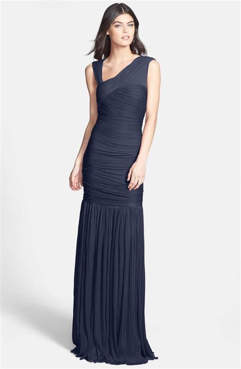 Halston Heritage Fortuni Pleated Jersey Gown Nordstrom