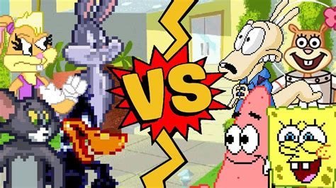 M U G E N Battles Bugs Bunny Daffy Duck Lola Bunny Tom Vs Spongebob