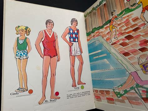 Vintage 1976 The Brady Bunch Paper Dolls Whitman Complete Unused Marcia