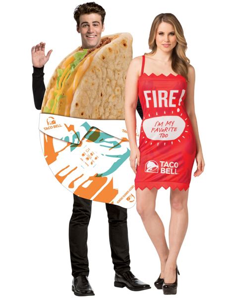 Taco Bell Gordita And Fire Sauce Couples Costume Costume