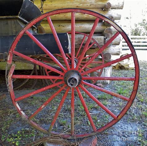 Red Wagon Wheel Photograph By D Hackett Fine Art America