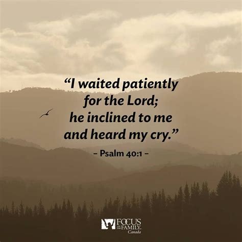 I Waited Patiently For The Lord He Inclined To Me And Heard My Cry Psalm Christian