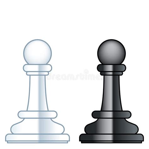Chess Pawns Illustration Stock Vector Illustration Of Black 136149721