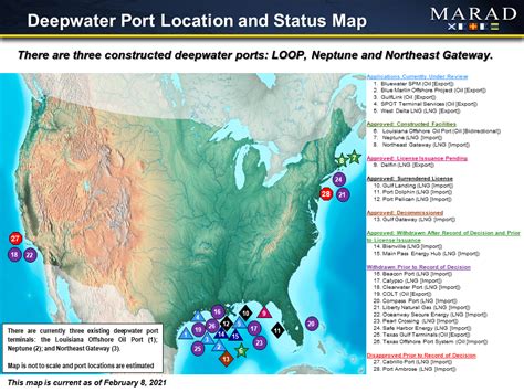 Deepwater Ports Map Marad