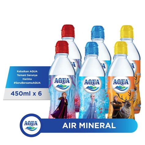 Jual Aqua Kids Multipack Frozen Edition Air Mineral 450 Ml 8 Pcs Di
