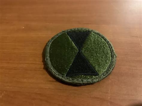 Vintage United States Army Subdued 7th Infantry Division Patch 499