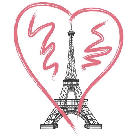 Beautiful Vector Illustration Of Eiffel Tower France Paris Stock