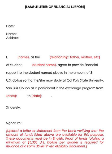 The sample letter includes a smart format that helps you to create a perfect reference letter easily. Sample Letter Of Financial Support For Employer - Letter ...