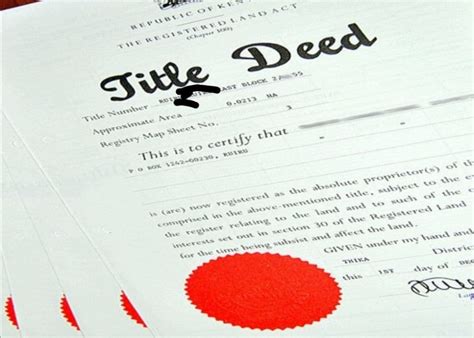 What Is A Title Deed With Picture Gambaran