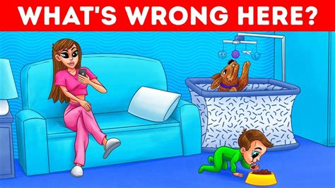 Whats Wrong With These Pictures And Stories Tricky Riddles With
