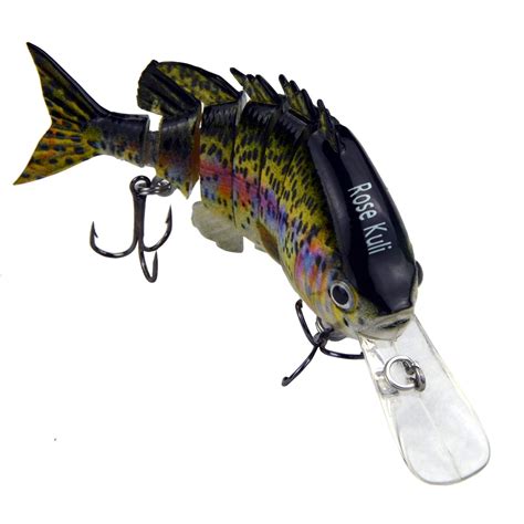 Rose Kuli Fishing Lures For Bass Trout Multi Jointed Swimbaits Slow